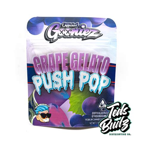  THC: 25%. Push Pop is an evenly balanced hybrid strain (50% indica/50% sativa) created through crossing the delicious Cookies & Cream X Temple Flo strains. Named for its delicious flavor, Push Pop is the perfect choice for any lover of high-powered hybrids. Like its namesake candy, Push Pop has a super sweet and sugary fruity candy flavor with ... . 