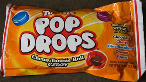 Grape tootsie pop shot. Start with a chewy, Tootsie Roll center, cover it with a delicious, hard candy coating, and you've got a simple, delicious treat, a Tootsie original that was the first lollipop providing an embedded candy 'prize.'. And at only 60 calories per fat-free pop, it's the perfect guilt-free, sweet tooth-pleasing treat that everyone can enjoy. 