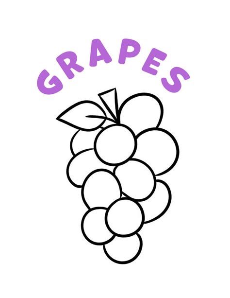 Grapes Coloring Page