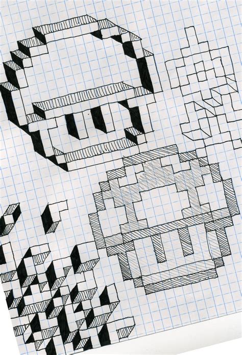 Graph paper fun by Utahdude on DeviantArt Graph Paper Drawings, Graph