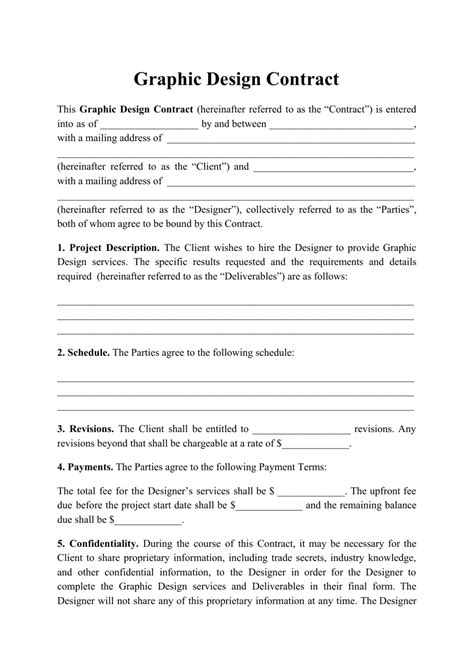 Graphic Design Contract Template Pdf Beautiful Graphic Designer