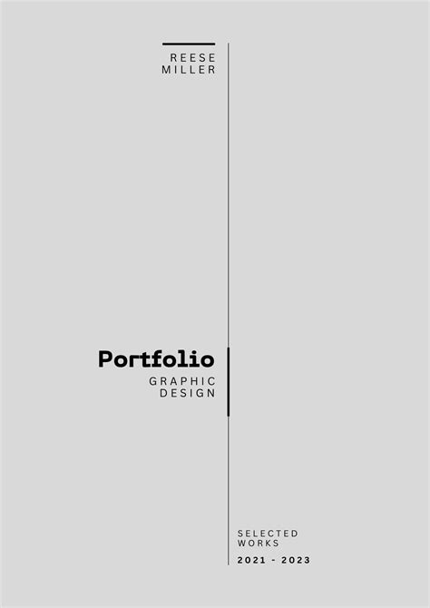 Graphic Design Portfolio Cover Page Examples