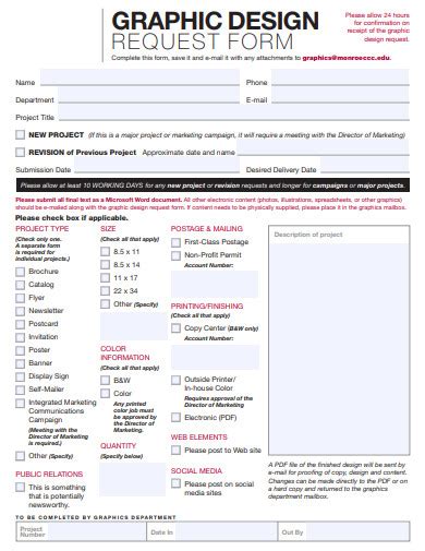 Graphic Design Project Request Form Template dark agents