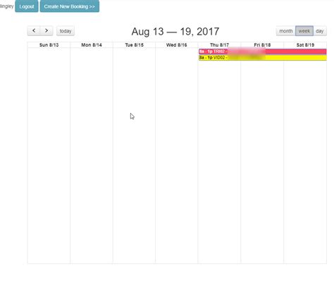 Graphical Calendar Interface to Booking using Alma API Ex Libris