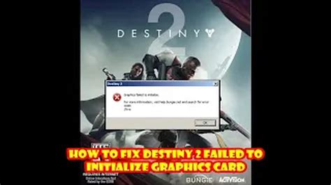 Graphics failed to initialize : destiny2 - Reddit