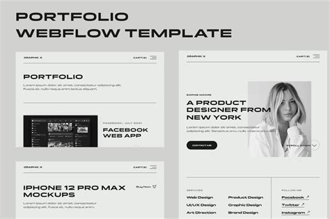 Graphik X Design Portfolio Webflow Template BRIX Templates Webflow