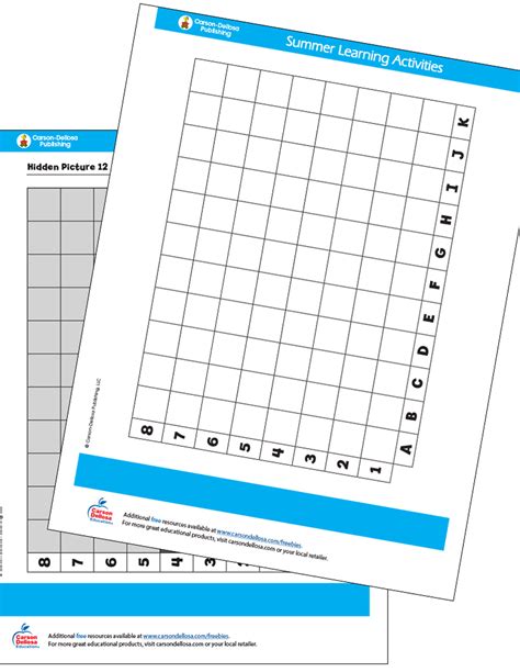 Graphing Hidden Pictures Free Printable Carson Dellosa