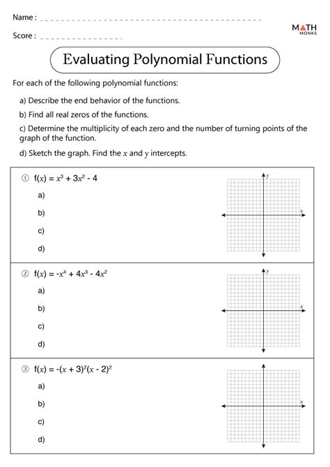 Graphing Polynomials Worksheet Answer Key worksheet