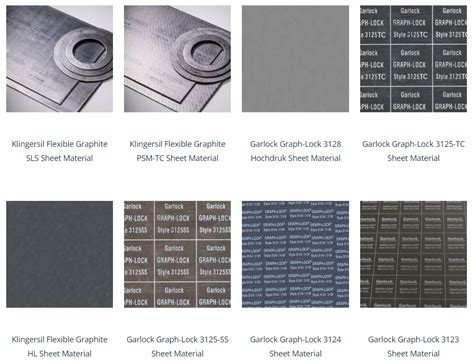 Graphite gasket size chart.  As well as standard seals, Garlock primarily develops and produ...