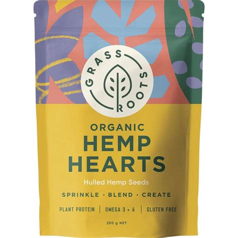 Grass Roots Organic Hemp Hearts 250g eBay