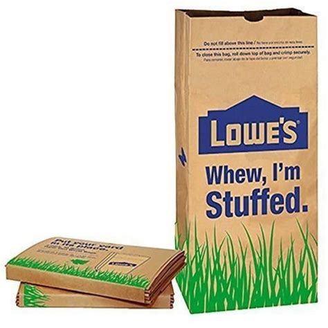 Lowe's 30-Gallons Brown/Tan Outdoor Paper Lawn and Leaf Trash Bag (5-Count) Lowe's Lawn and Leaf Bags offer superior strength. Bags are made of 2-ply wet strength kraft paper, which is treated to resist moisture and withstand wet and freezing weather. Bags have 30 Gallon capacity. View More . 