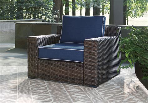 Grasson Lane Brown/Blue Outdoor Lounge Chair Louisville …