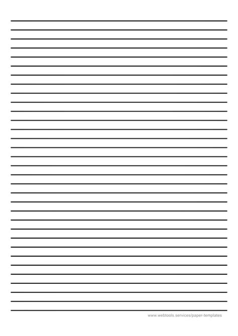 Gratis A4 Black Lined Paper template