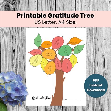 Gratitude Tree Template