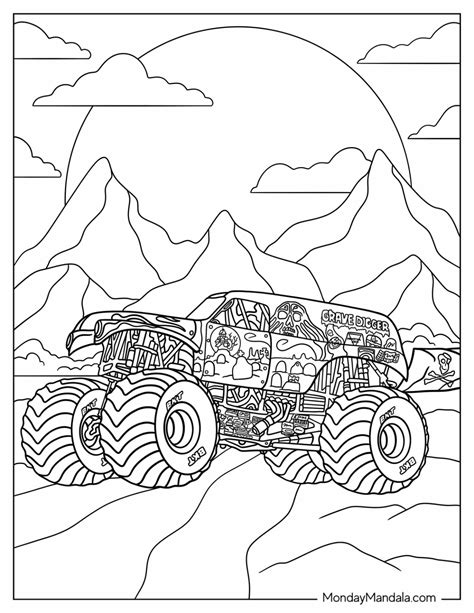 Grave Digger Coloring Pages GraveDiggerColoringPages 