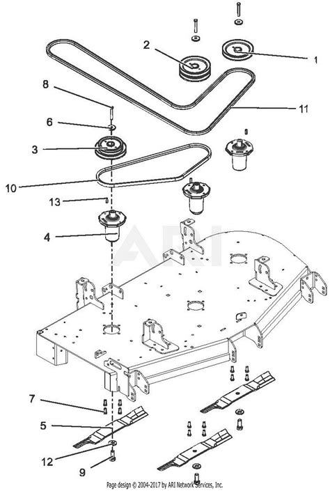 Deck, Belts, Blades And Spindles - 52" diagram and repair parts lookup for Gravely 991083 (ZT 52 HD) - Gravely 52" Zero-Turn Mower, Kawasaki (SN: 060000 & Above) ... Deck, Belts, Blades And Spindles - 52" Parts Diagram. Title; 1. Gravely 07332167. PULLEY, SINGLE -1" ID X 6.00" OD-BLACK. 