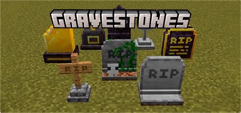 Gravestone Mod Mods Minecraft Curseforge