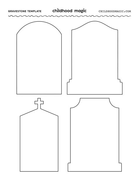 Gravestone Template Printable