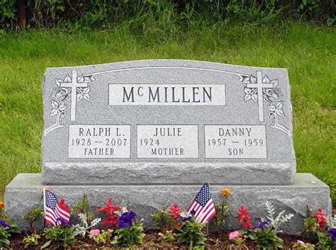 Gravestones Made From Gray Colored Granite Rome Monument