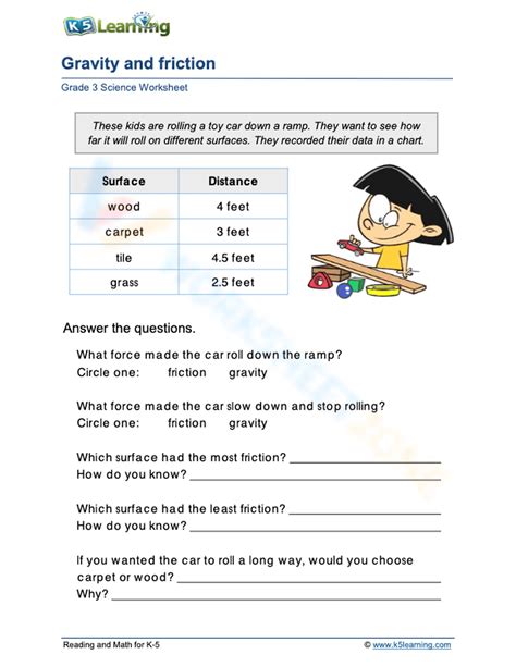 Gravity And Friction 2 Worksheet Worksheets Library