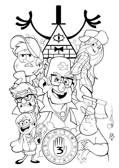 Gravity Falls Coloring Sheets
