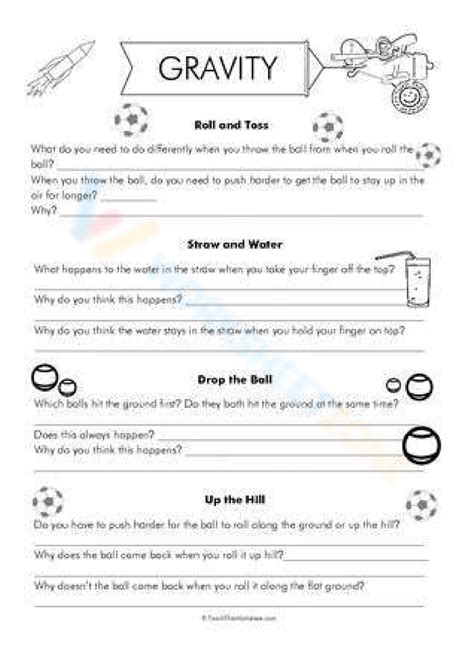 Gravity Worksheet