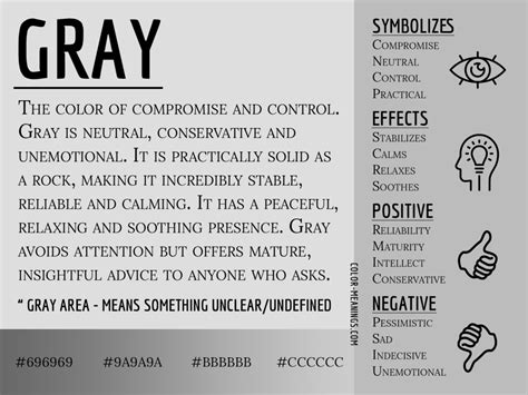 Gray Color Meaning The Color Gray Symbolizes Compromise and Control