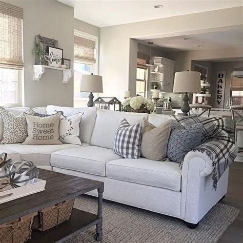 Gray Living Room Country Decorating Ideas