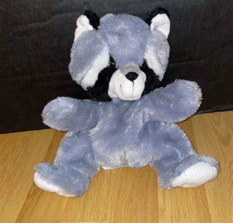 Gray Raccoon plush 11" eBay