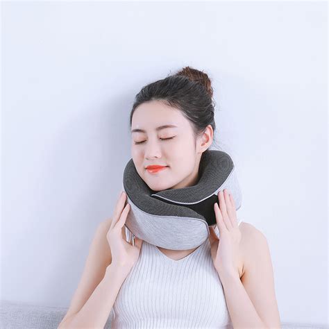 Gray Travel Pillow Memory Foam with 360-Degree Head Support …