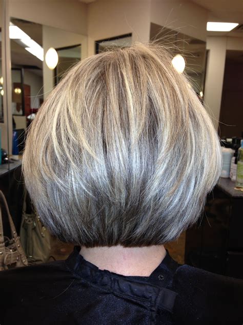 Gray hair bob. Lustrous lengths look great with grey hair. Credit: indigitalimages.com 13. Lustrous lengths. There’s a common misconception that once you go grey, it’s time to go for the chop. We disagree. Whether you’re 16 or 60, flowing grey tresses can look super fashionable at any age! Opt for a contemporary snow-white bob. Credit: indigitalimages ... 