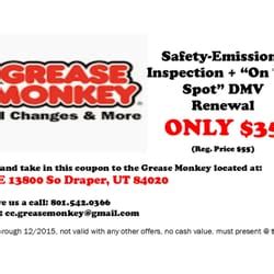 Grease monkey draper. Trust Grease Monkey with your fleet’s routine maintenance and keep your fleet on the road where it belongs. Whether you have a fleet of 3 or 3,000, we are ready to get your drivers taken care of fast and back on the road. For national fleets, Grease Monkey is part of the FullSpeed Automotive network of over 700+ locations. 
