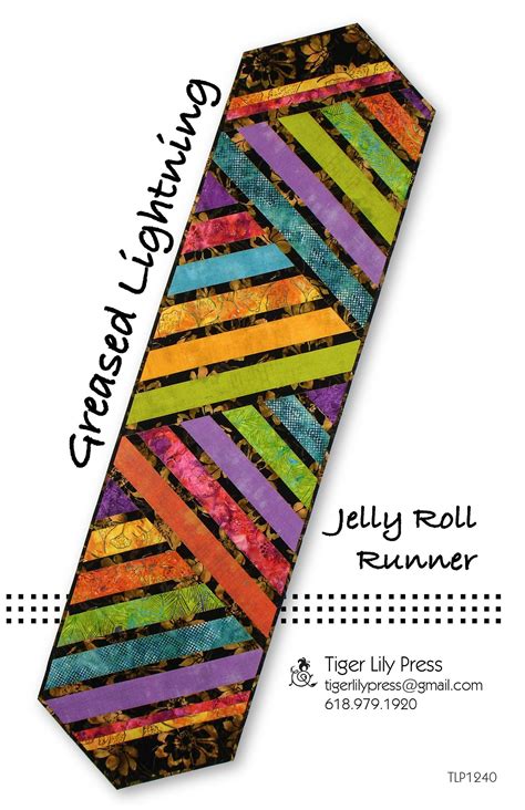 Greased Lightning Jelly Roll Table Runner Pattern