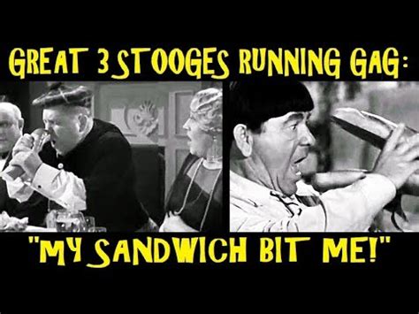 Great 3 Stooges Running Gag: "My Sandwich Bit Me!" - YouTube