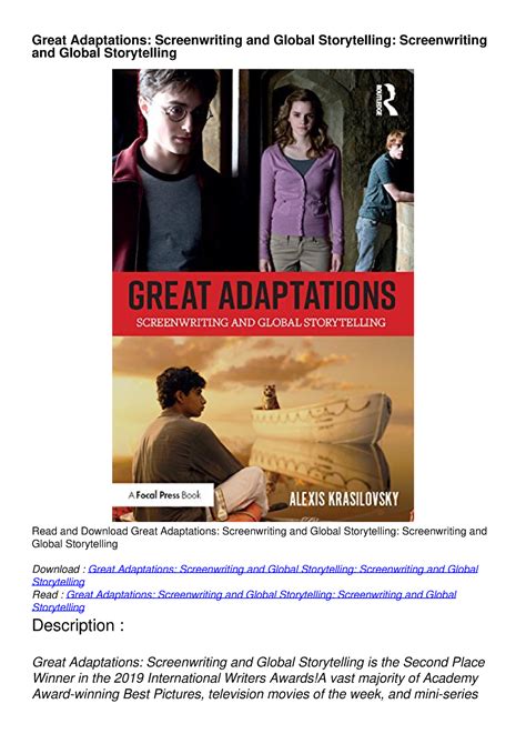 Great Adaptations Screenwriting And Global Storytelling
