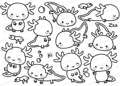 Great Cute Axolotl Coloring Pages in the world Unlock more insights!