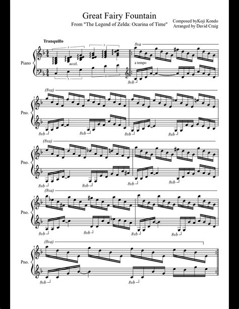 Great Fairy Fountain Theme Sheet music for Piano, Violin (Solo