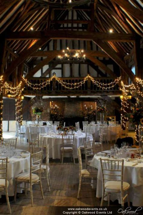 Great Fosters Tithe Barn Fairy Lights For Events and Weddings