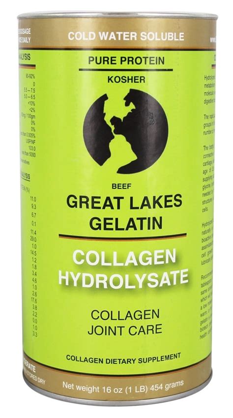 Great Lakes Gelatin Collagen Hydrolysate Beef, Kosher, 16 oz …