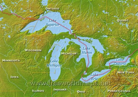 Great Lakes maps - Freeworldmaps.net