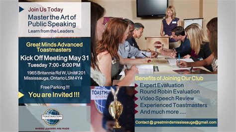 Great Minds Advanced Toastmasters Facebook