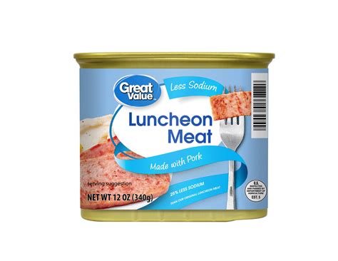 Great Value Luncheon Meat, Less Sodium, 12 oz - CAJA USA