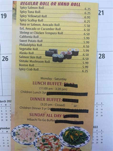 Great Wall Buffet Prices