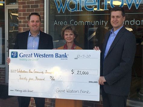 Great Western Bank makes $25,000 Donation