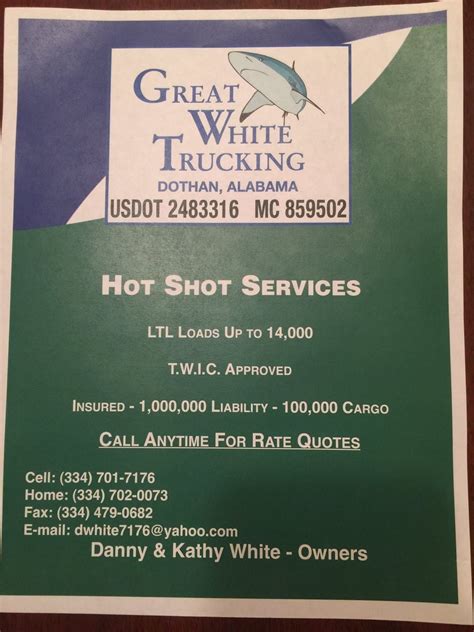 Great White Trucking Dothan AL - Facebook