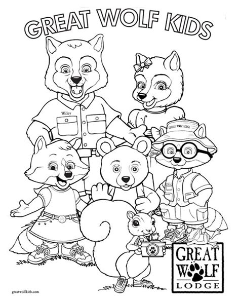 Great Wolf Lodge Coloring Sheets