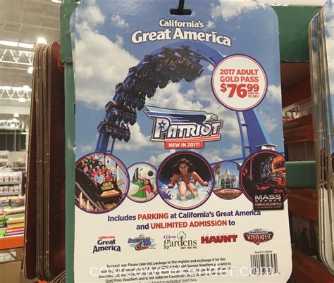Great america pass costco. Knott Scary Farm Tickets. If you plan a trip to Southern California with kids, consider adding Knott's Berry Farm. California's oldest and most affordable theme park is a great alternative to Disneyland. California's Great America discounts: Save up to $28.00 on select dates. Find the best deal before you go. 