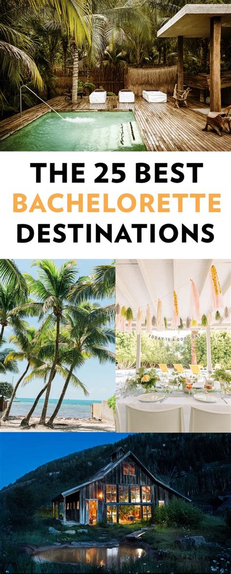 Great bachelorette locations. Oct 15, 2018 · 14 Fun Bachelorette Party Destinations Right Near NYC. by Julie Sagoskin · October 15, 2018. All. View Slideshow. Whether the bride-to-be is looking for something laid-back, luxurious, or full of ... 