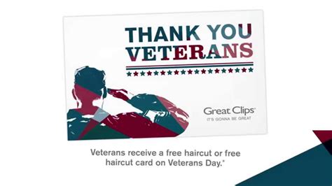 ... haircut at participating Great Clips salons. Does ... salons provide senior discounts ... Veterans and active duty military enjoy free haircuts on Veterans Day.. 