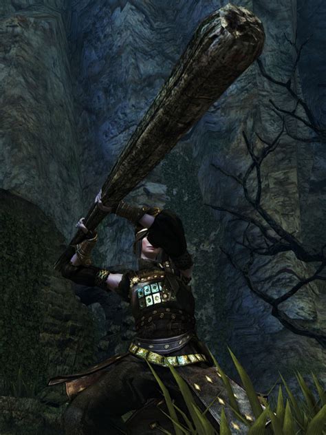 Black Knight Greataxe is a Weapon in Dark Souls and Dark Souls Remastered. Greataxe of the Black Knights who wander Lordran. Used to face Chaos demons." "The large motion that puts the weight of the body into the attack reflects the great size of their adversaries long ago.". 